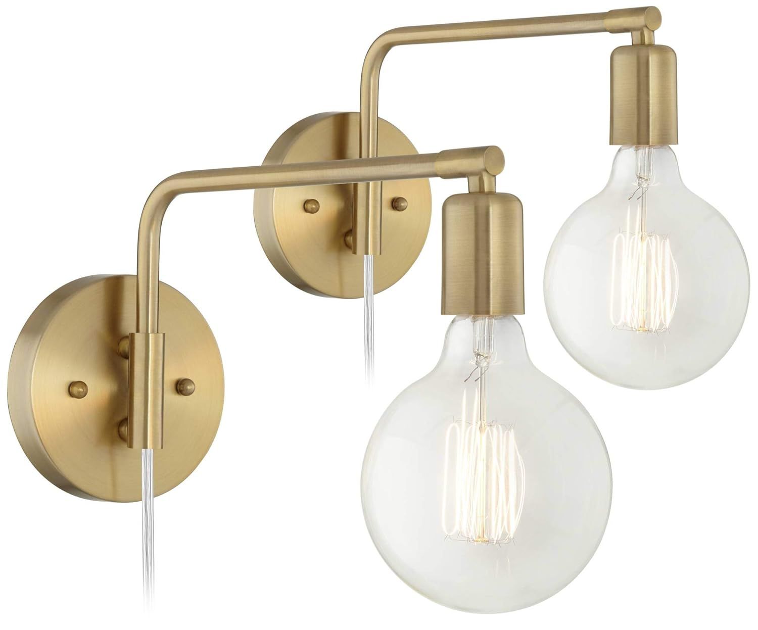 Amara Antique Brass Wall Lamp Set of 2-360 Lighting | Amazon (US)