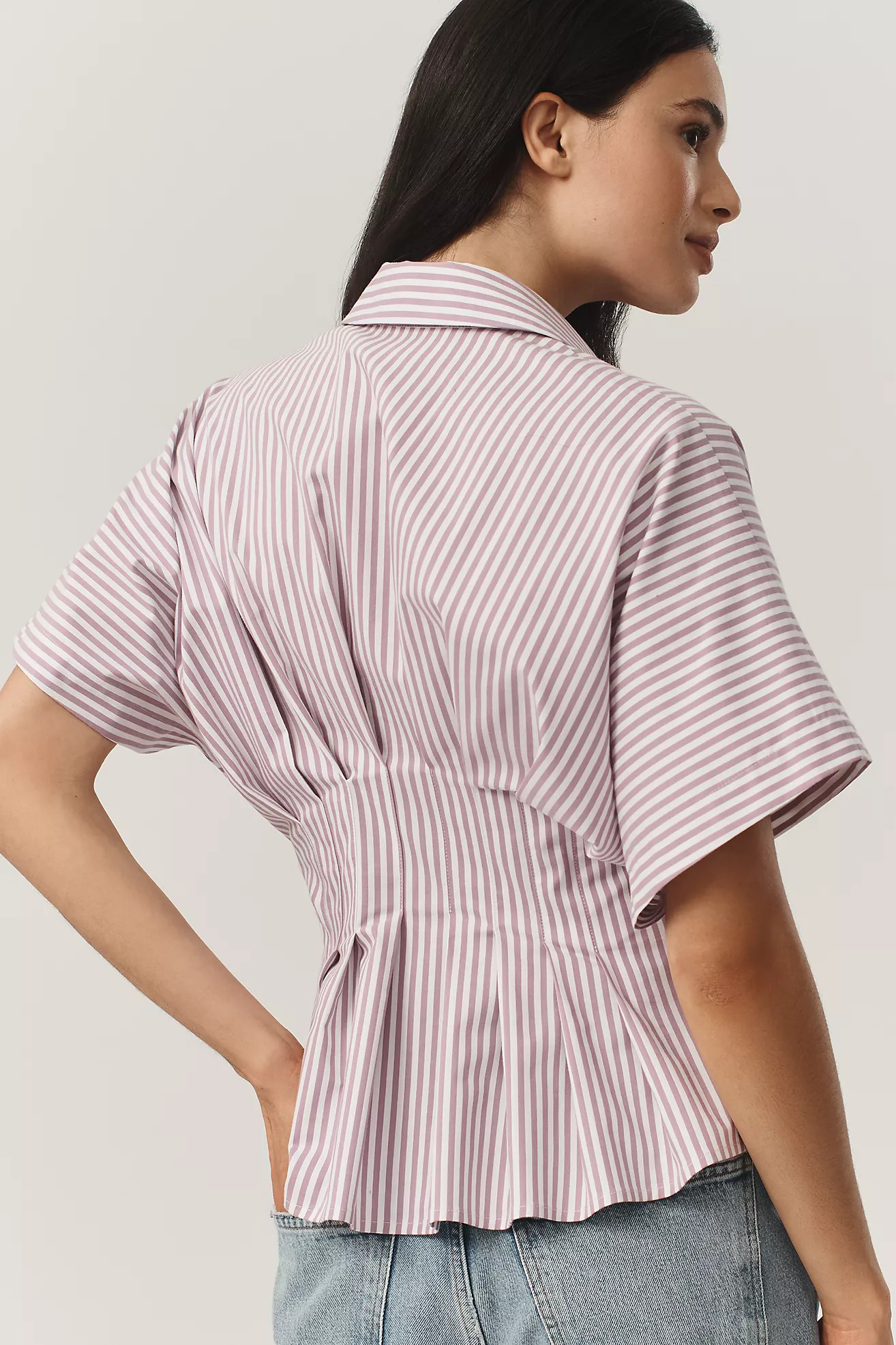 The Tobie Pleated Blouse by Exquise: Short-Sleeve Edition | Anthropologie (US)
