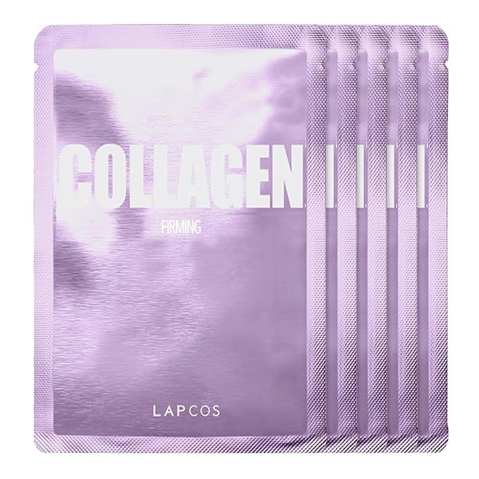LAPCOS Collagen Sheet Mask, Firming Daily Face Mask with Collagen Peptides for Wrinkles & Dark Sp... | Amazon (US)
