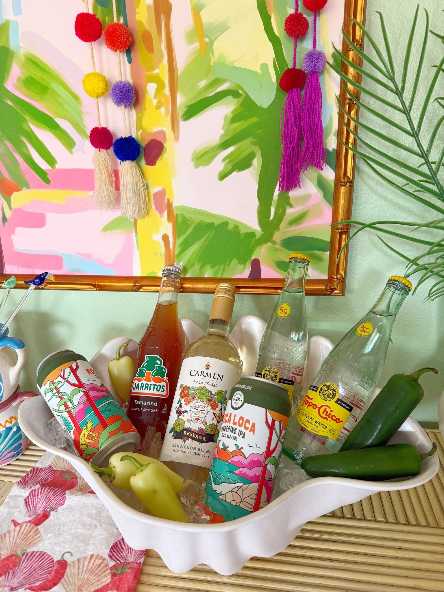 Shell ice bucket is so cute! My favorite spring hosting & decor Target new arrivals 