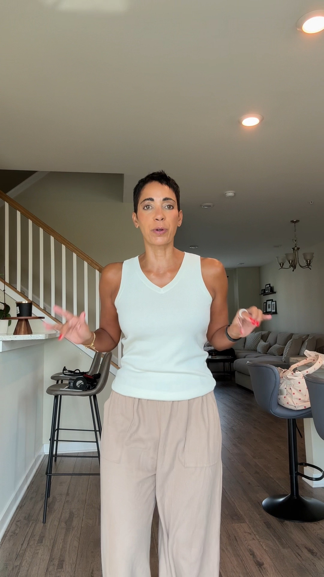 Dressed up but make it comfortable Elastic waist wide leg pants + a sleek knit tank = an affordable look for less that works from desk to dinner. Both are budget-friendly bestsellers!

#LTKOver40 #LTKMidsize #LTKWorkwear