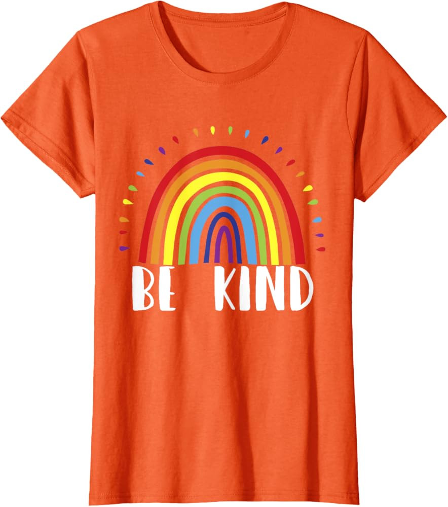 Rainbow Be Kind Movement Shirt - Mens Womens Kids T-Shirt | Amazon (US)