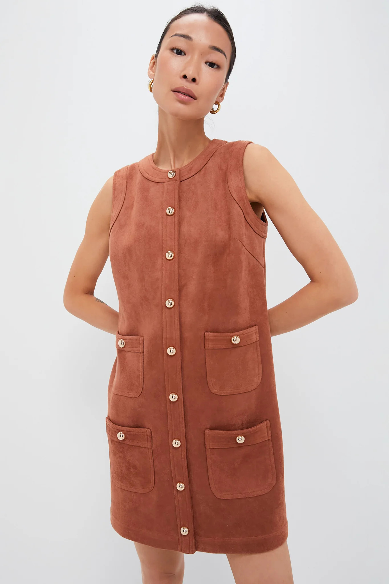 Cognac Suede Ollie Dress | Tuckernuck (US)