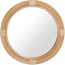 Kouboo Nautical Decorative Wall Mirror in Rattan, Natural Color | Amazon (US)