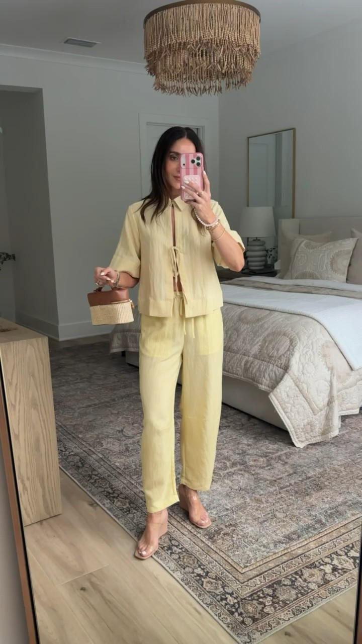 Tuckernuck inspired yellow set, I'm wearing size XS in both.

#LTKootd #LTKOver40