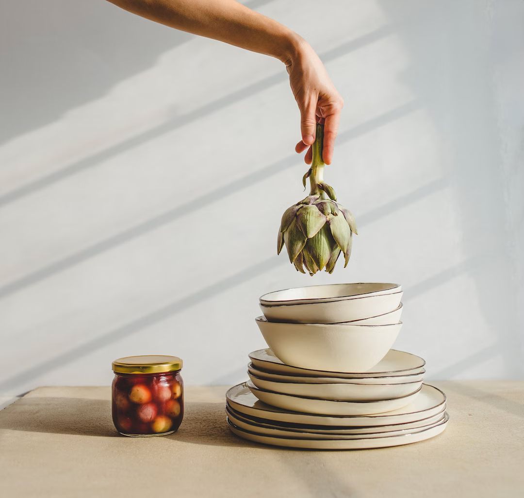 Handmade Pottery Dinnerware Ceramic Dinnerware Dinner Set - Etsy | Etsy (US)