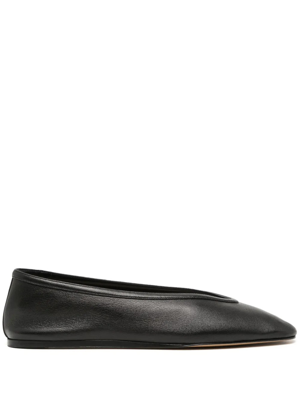 Le Monde Beryl Luna Leather Ballerina Shoes | Black | FARFETCH UK | Farfetch Global