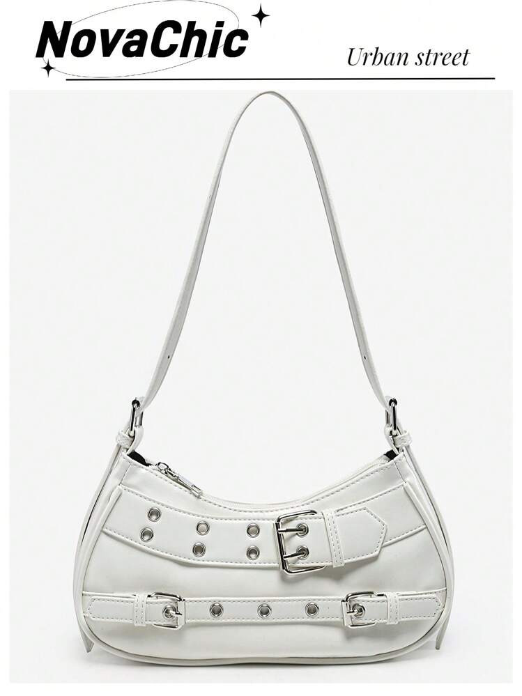 1PC Y2K Gothic Fashionable Type Rivet Decoration Vintage Block Decoration Women's Shoulder Bags A... | SHEIN