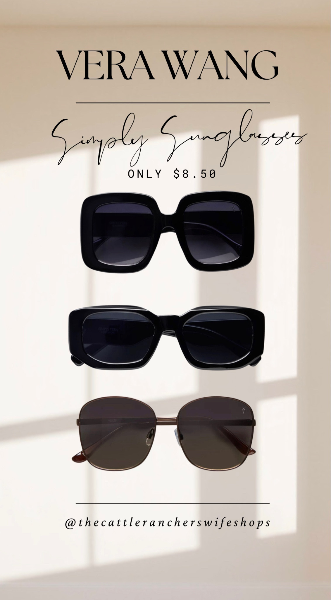 Simply Vera Vera Wang Black Sunglasses Women main image 4