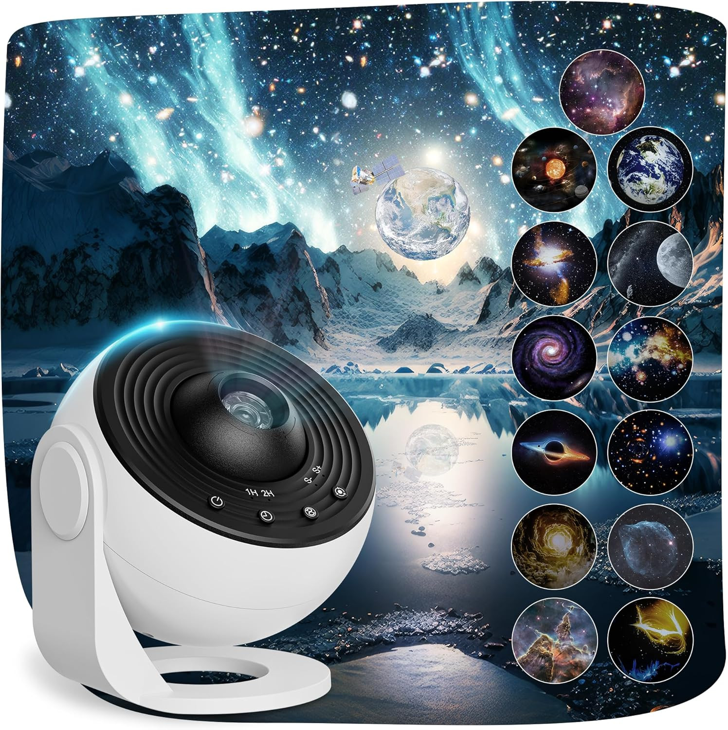 Planetarium Projector for Bedroom, 13 in 1 Star Projector Galaxy Light, Nebula Night Light Milky Way Projector with Timer, LED Space Galaxy Lamp Room Decor for Adults Kids - White | Amazon (US)