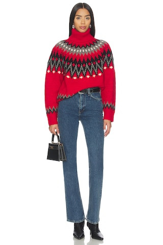Polo Ralph Lauren Fair Isle Wool Blend Turtleneck Sweater in Fireside Red Multi from Revolve.com | Revolve Clothing (Global)