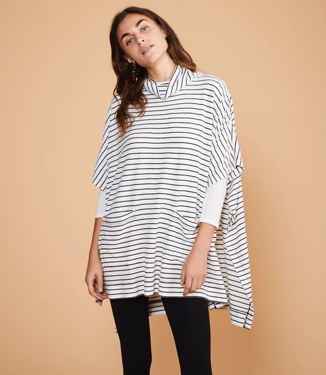 Lou & Grey Brushstripe Cowl Poncho | LOFT | LOFT