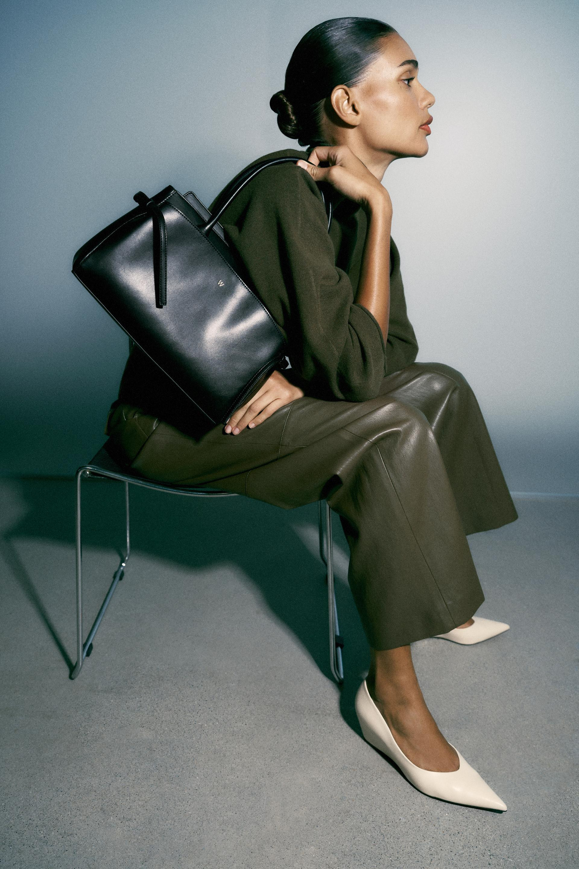Zara - Contrast Shoulder Bag - Black - One Size Only - Woman | Zara US