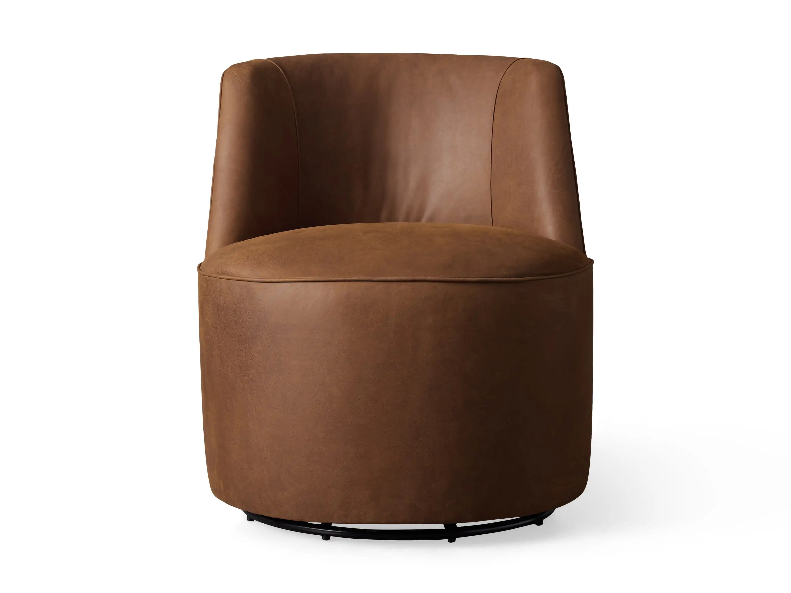 Ryles Leather Swivel Chair | Arhaus