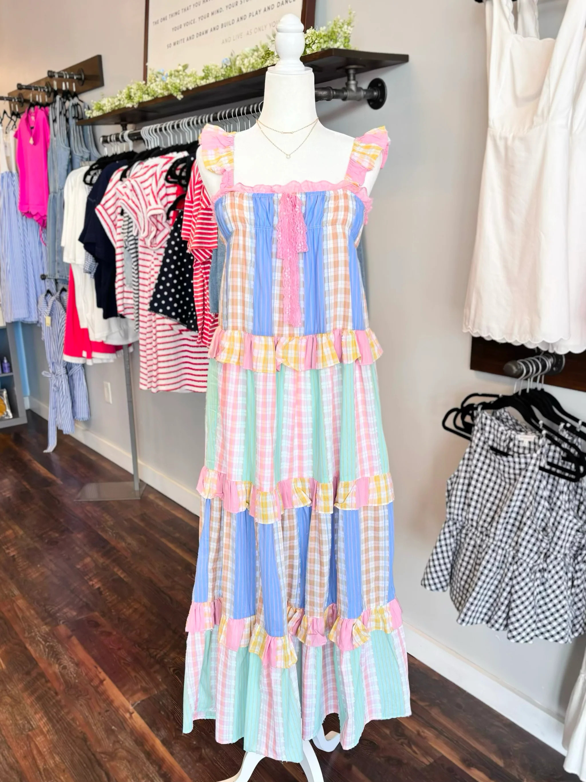 Millie Patchwork Tiered Dress | Shop.app