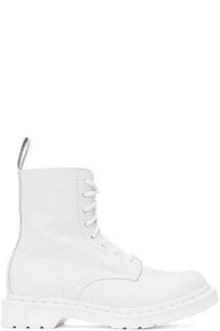 White 1460 Pascal Boots | SSENSE