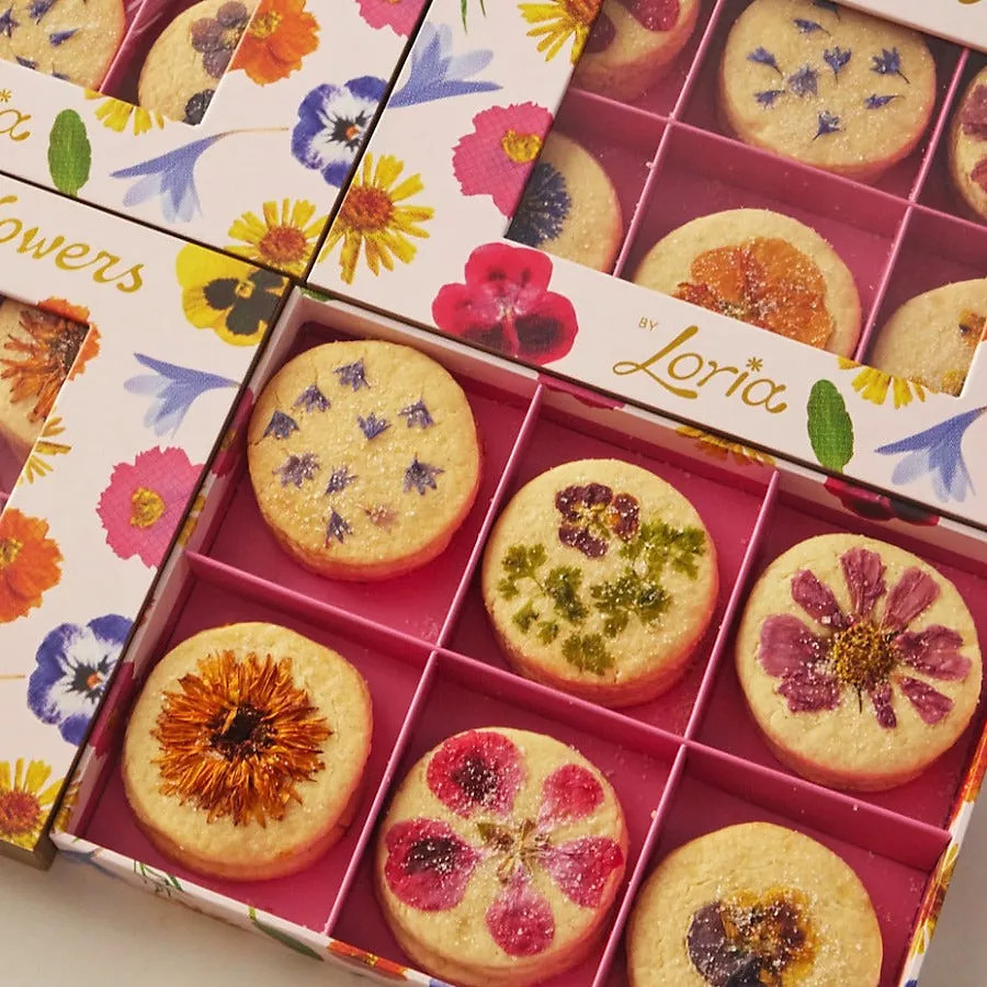 Eat Your Flowers Flower Pressed Shortbread Cookies | Anthropologie (US)