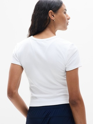 Signature Rib Crop Tee | Athleta