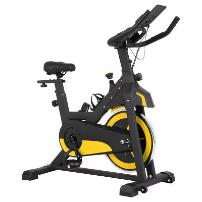 BestMassage Exercise Bike Indoor Cycling Bike Fitness Training Bike with Adjustable Resistance, Yellow | Target