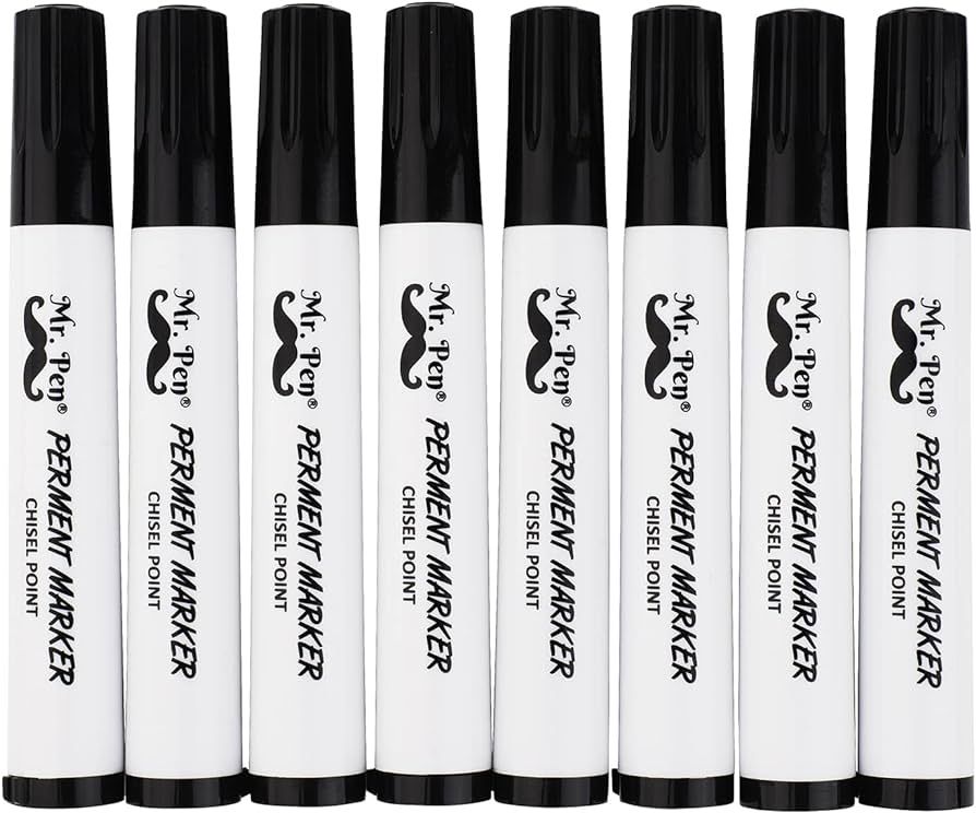Mr. Pen- 8 Pack, Chisel Tip Permanent Marker, Markers, Black Markers, Thick Black Markers, Perman... | Amazon (US)