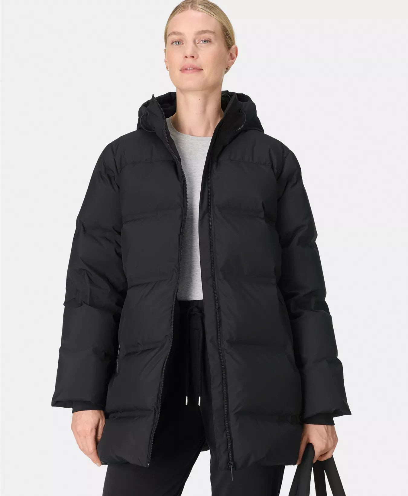 Nimbus Mid Waterproof Puffer  - Black | Women's Jackets + Coats | Sweaty Betty | Sweaty Betty UK