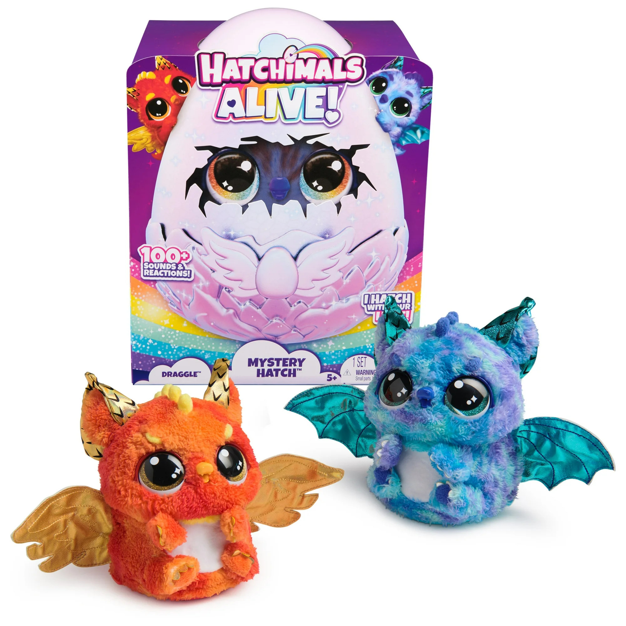 Hatchimals Alive, Mystery Hatch 6.5-inch Draggle Electronic Pet with Mist, Lights & Sounds (Style... | Walmart (US)