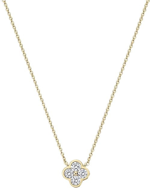 Electric Picks Camilla Clover Necklace for Women, 14k Gold Plated 4-Leaf Pendant Necklace, Design... | Amazon (US)