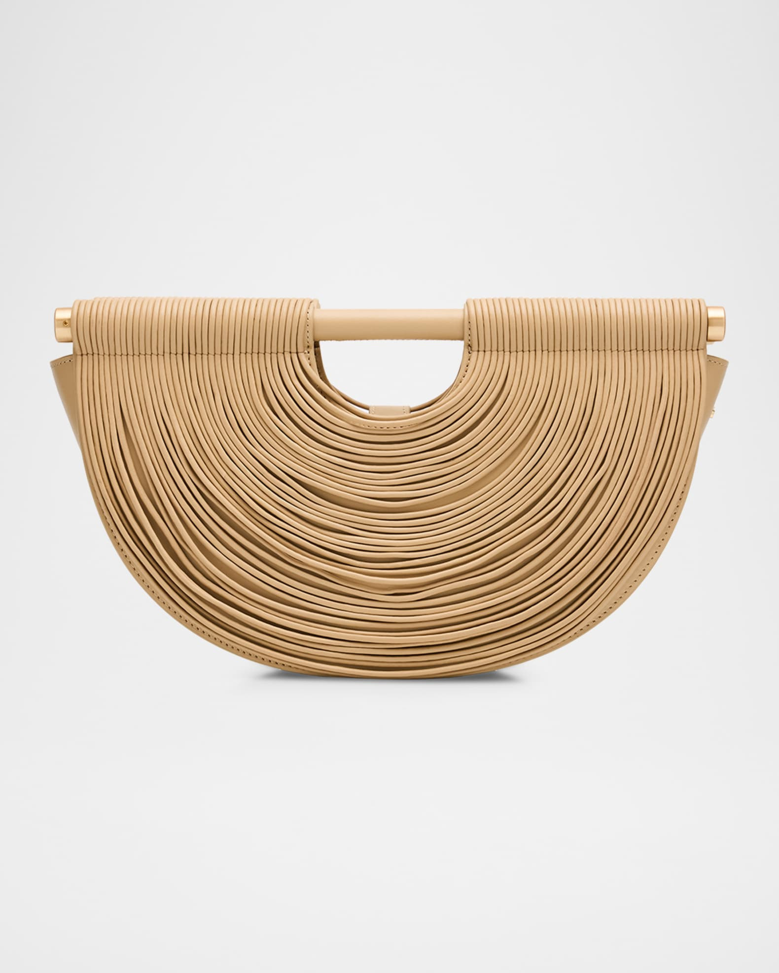 Lou Draped Leather Clutch Bag | Neiman Marcus