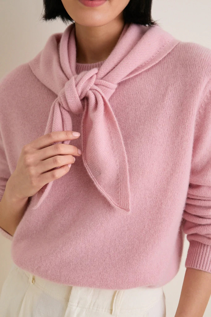 Powder Pink Cashmere Triangle Scarf | Tuckernuck (US)