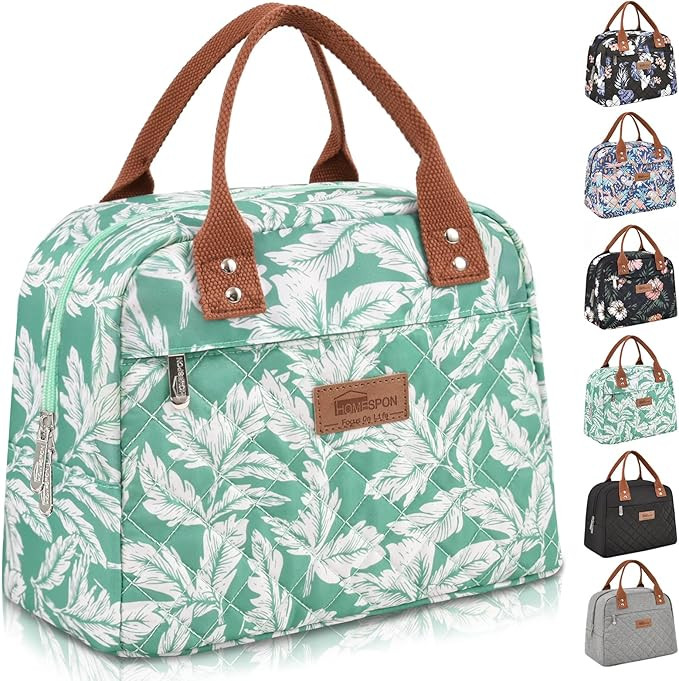 HOMESPON Insulated Lunch Bag Reusable Lunch Box Cooler Bag Lunch Container Waterproof Lunch Holde... | Amazon (US)