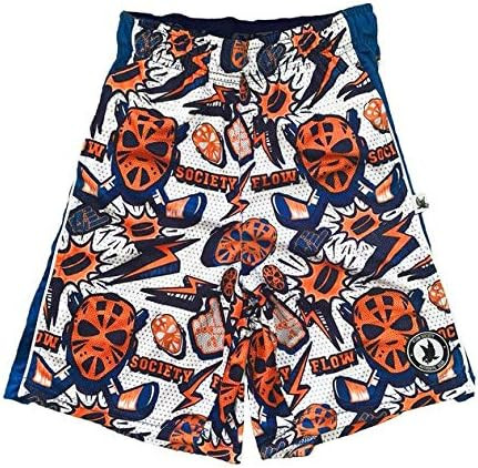 Flow Society Boys' White Hat Trick Hockey Shorts - Boys Shorts - Gym Shorts | Amazon (US)