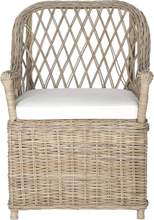 Safavieh Home Collection Maluku Soft Grey Arm Chair | Amazon (US)