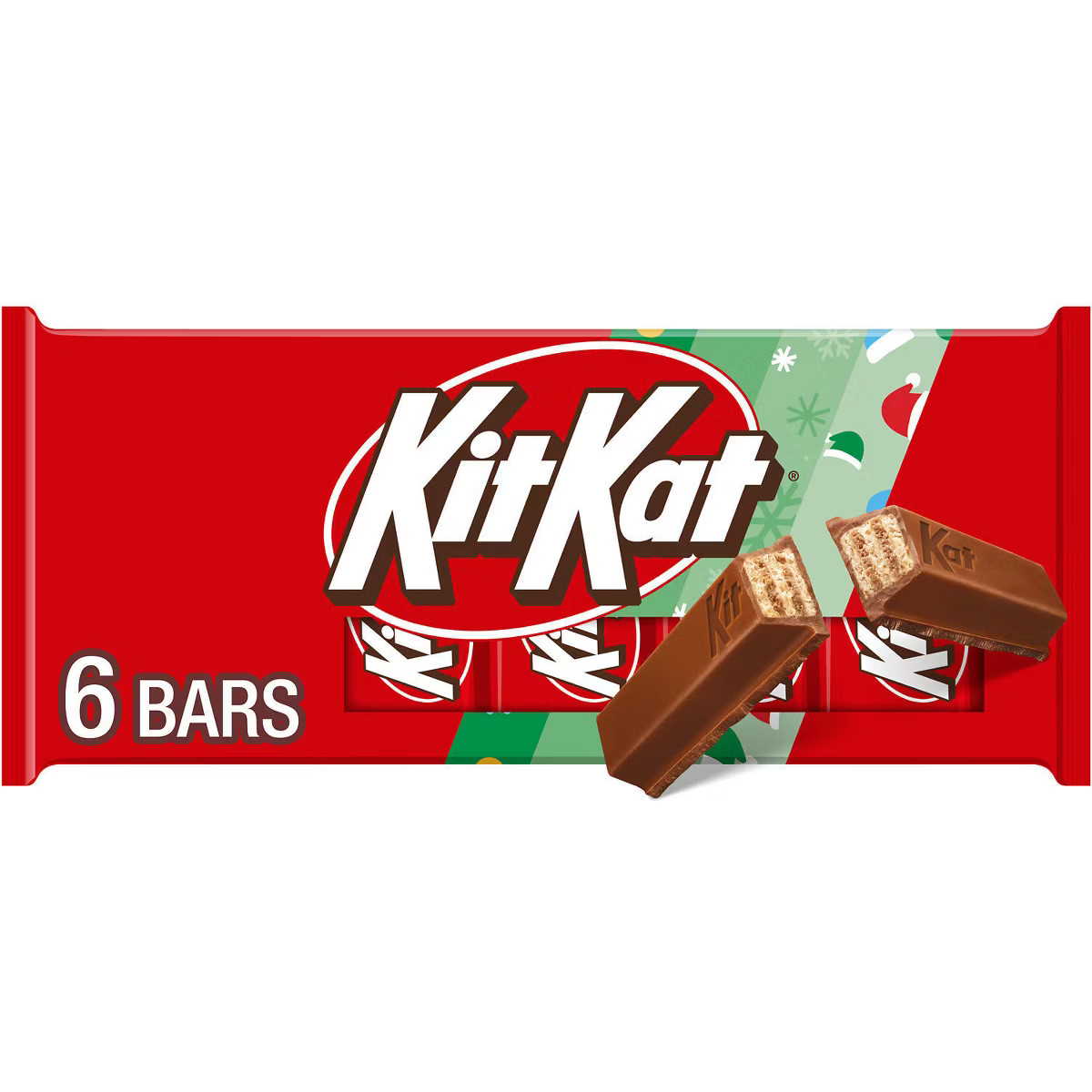 Kit Kat Christmas Milk Chocolate Wafer Candy Bars - 1.5oz/6ct | Target