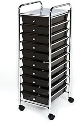 Seville Classics 10-Drawer Organizer Cart, Black | Amazon (US)