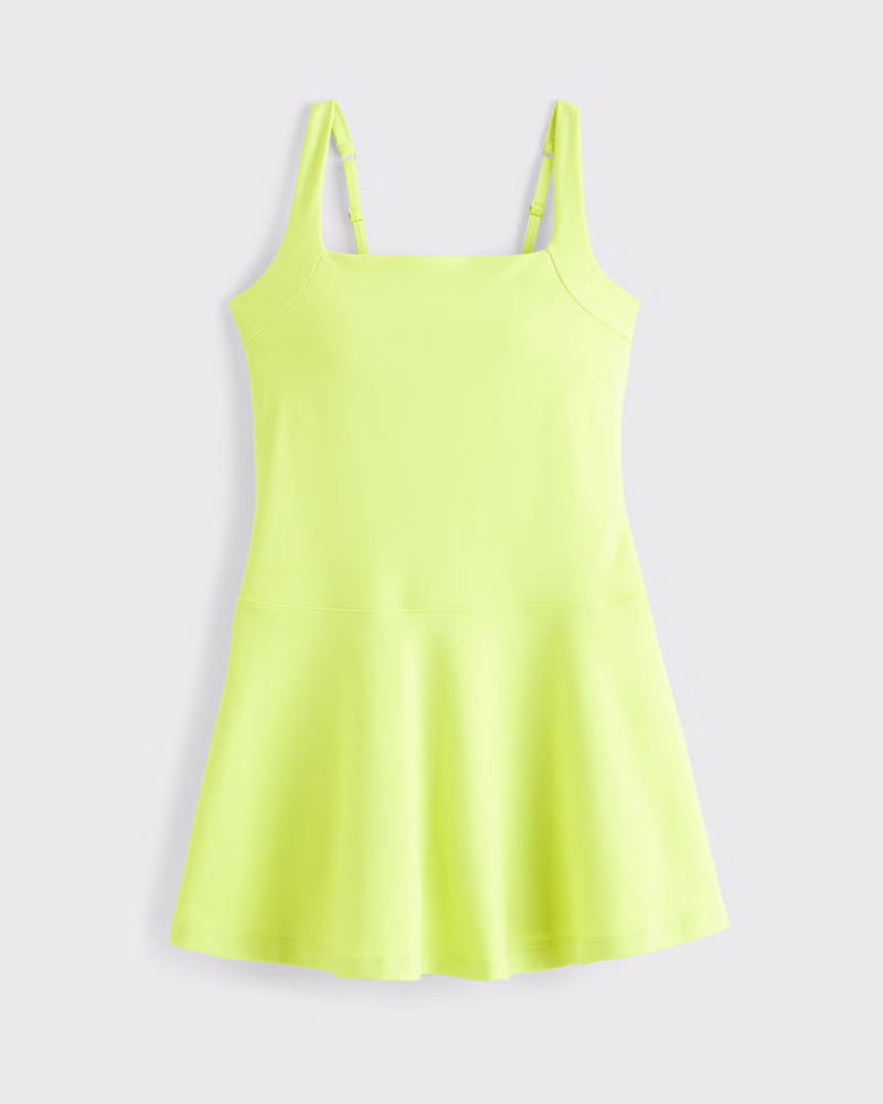 Abercrombie & Fitch Women's YPB sculptLUX Drop-Waist Mini Dress in Wild Lime - Size L | Abercrombie & Fitch (US)