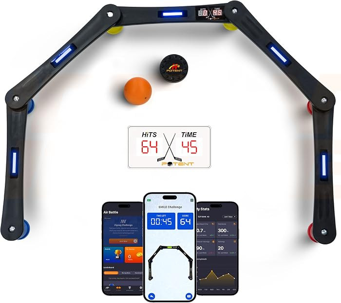 Potent Digital Stickhandling Trainer 2.0 with App-Enabled Training, Built-in Scoreboard & Countdo... | Amazon (CA)
