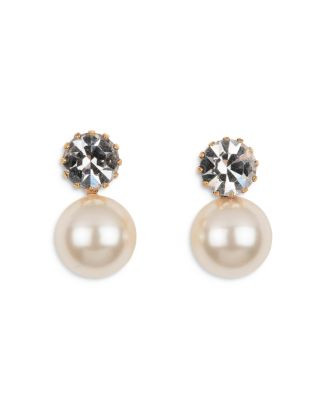 Ines Crystal & Imitation Pearl Drop Earrings | Bloomingdale's (US)