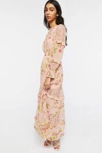 Lace-Trim Tiered Floral Maxi Dress | Forever 21 (US)
