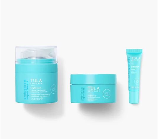 TULA Bright Start Vitamin C Moisturizer, PrimerGel & Serum Kit - QVC.com | QVC