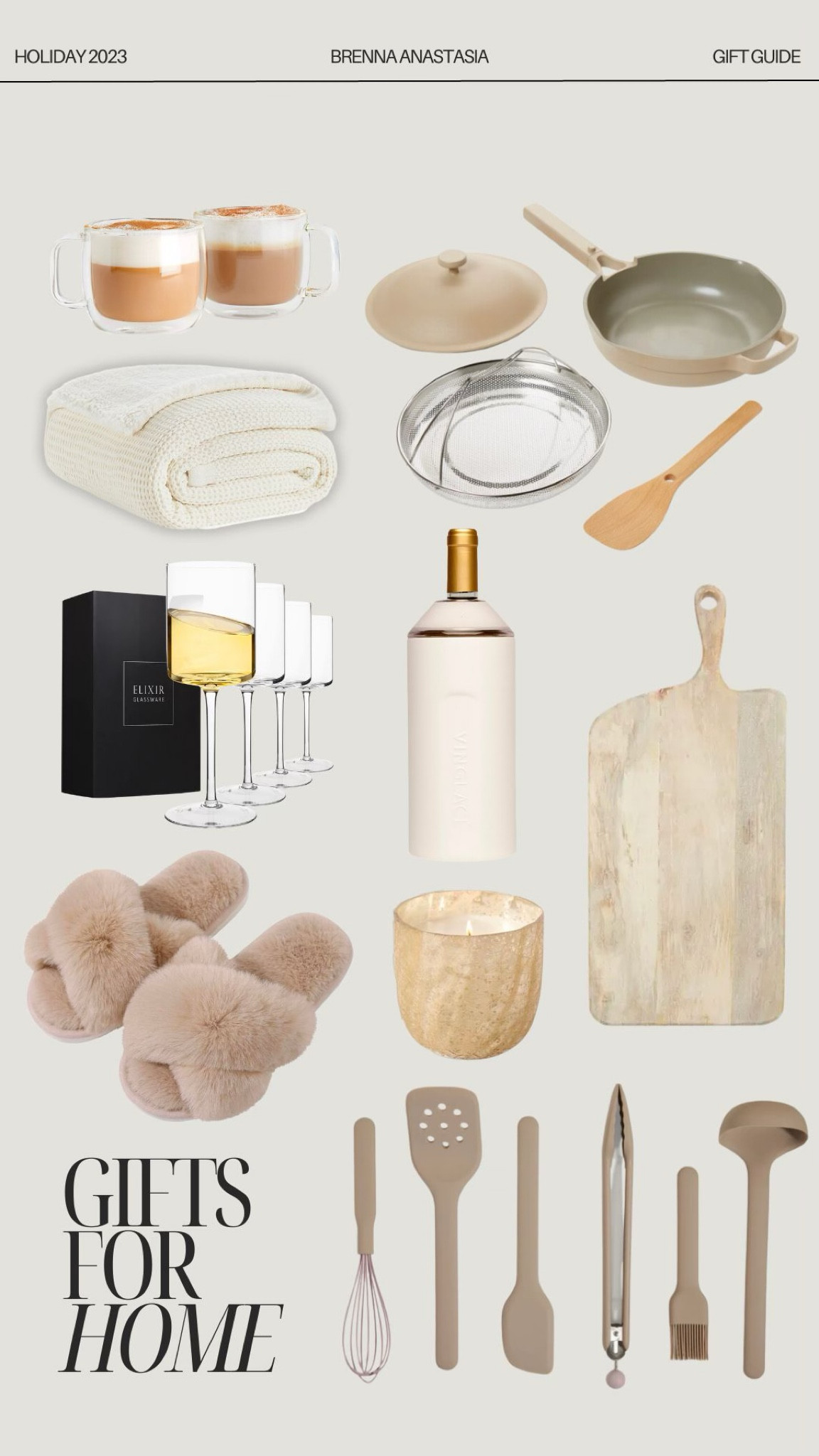 Holiday gifts for the home, home gift ideas, home gifts, cozy gifts, kitchen gifts, housewarming gifts 🤍

Some gift ideas for the homebody! I love this soft UGG blanket and am always cooking with my Always Pan set. Some other great gift ideas are this wine chiller, a pair of fuzzy slippers, wine glasses, and a winter candle! These would all make perfect gifts for my girlies who love a cozy night in! ☁️

#LTKHoliday #LTKhome #LTKGiftGuide