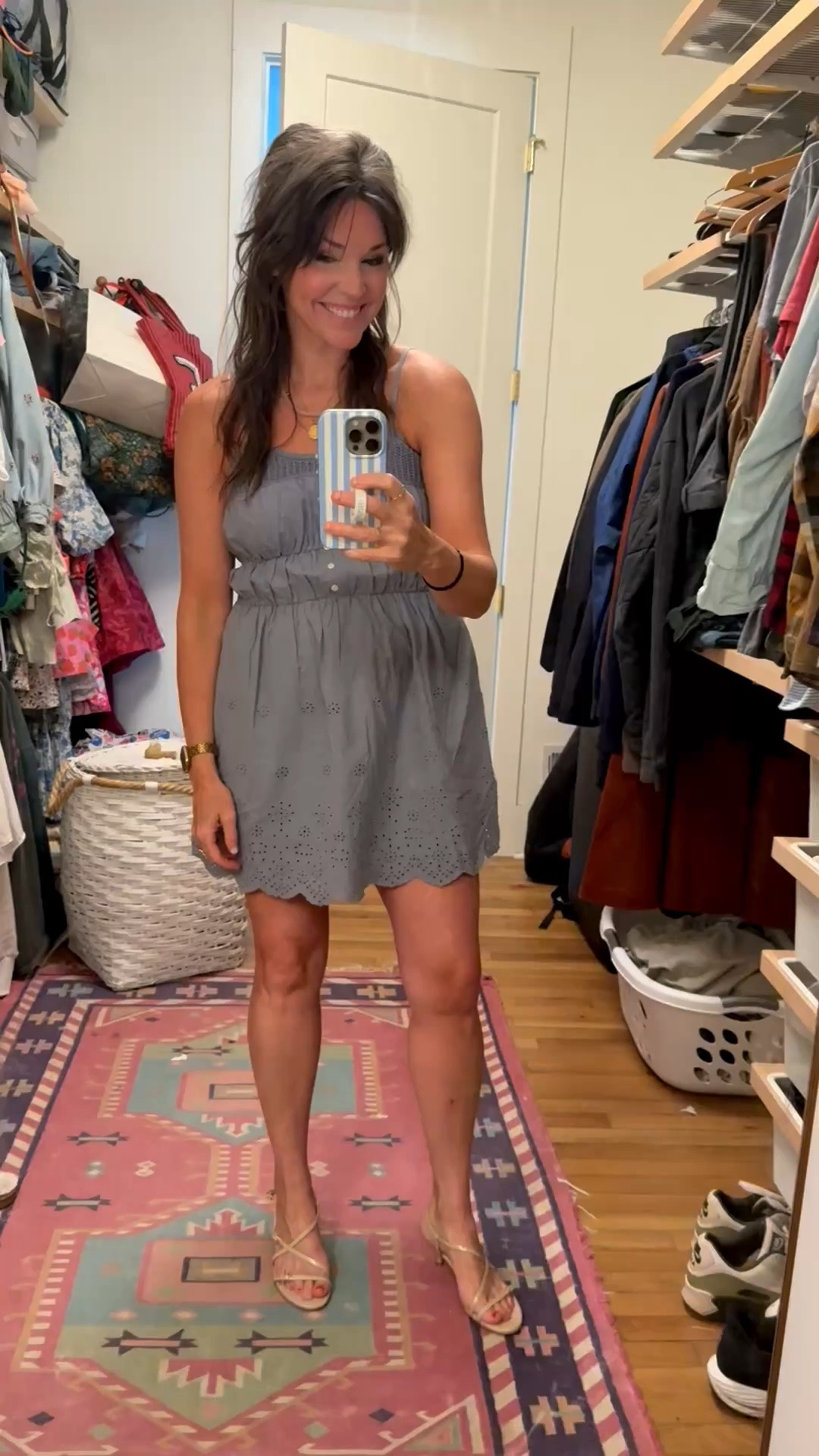 This dress is ✨so✨ cute and on sale for $21 right now! It also comes in cream. It’s so comfortable and I love the crochet detail at the top and the eyelet hem. I’m wearing a medium!

#LTKSaleAlert #LTKOver40 #LTKootd