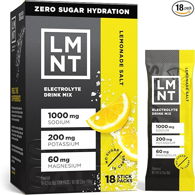 LMNT Zero Sugar Electrolytes - Lemonade | Drink Mix | 18-Count | Amazon (US)
