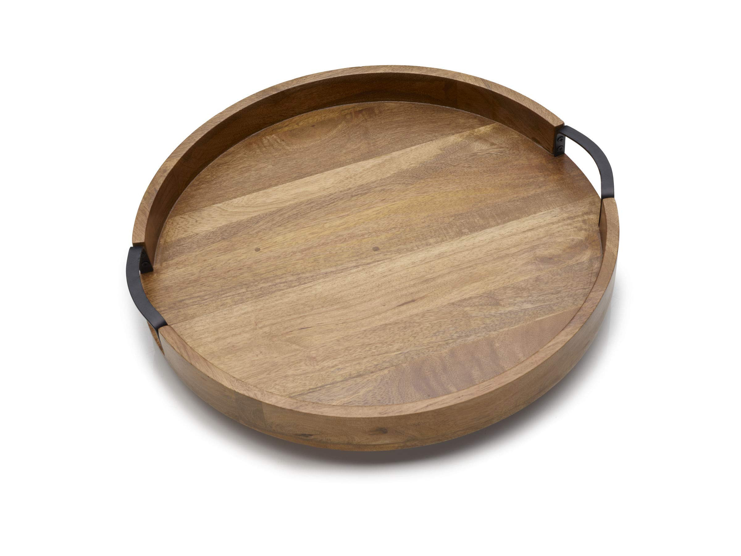 Gourmet Basics by Mikasa 5261664 Round Lazy Susan Serving Tray, 18-Inch, Mango | Amazon (US)