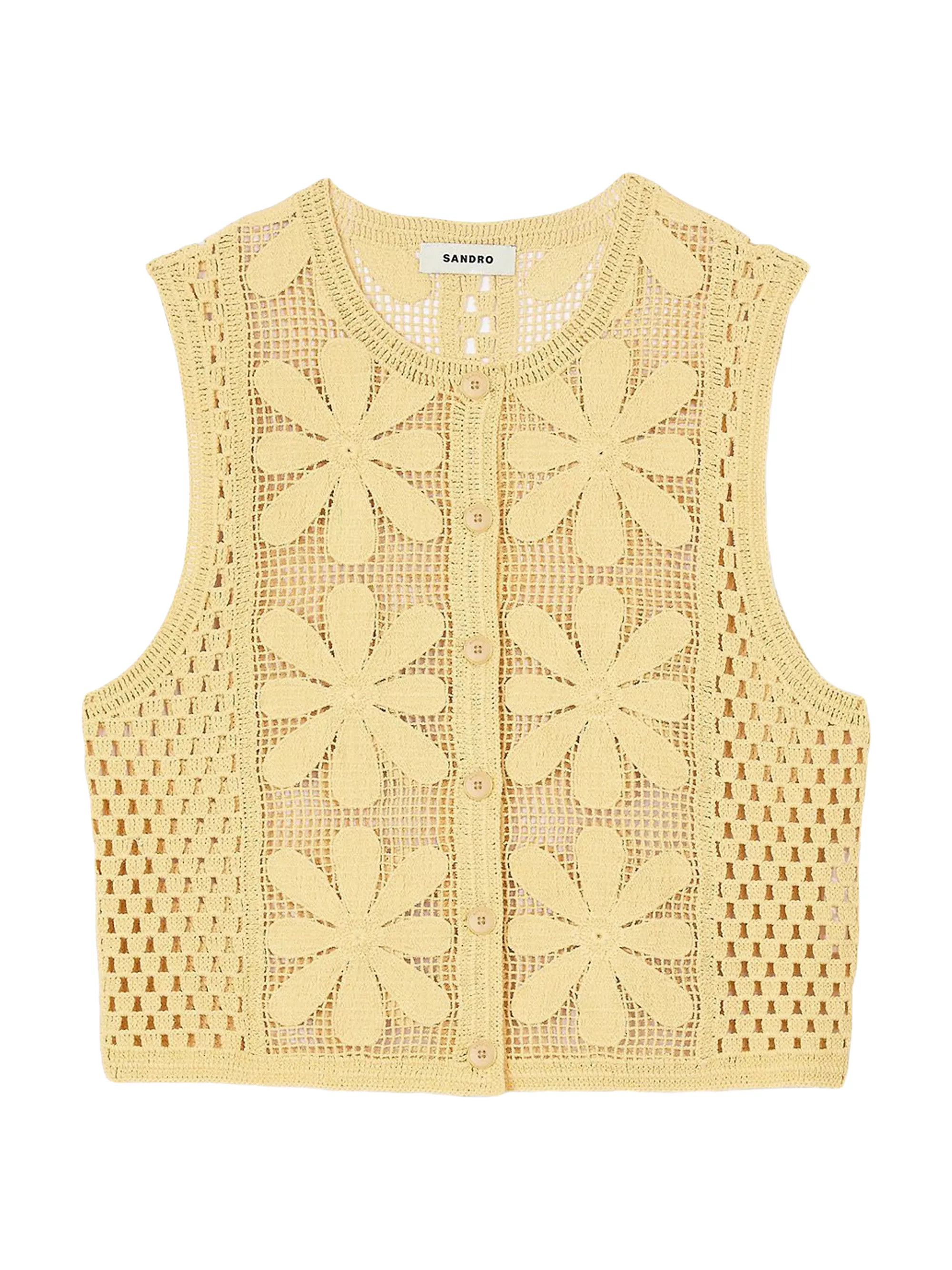 SandroCrochet Cardigan | Saks Fifth Avenue