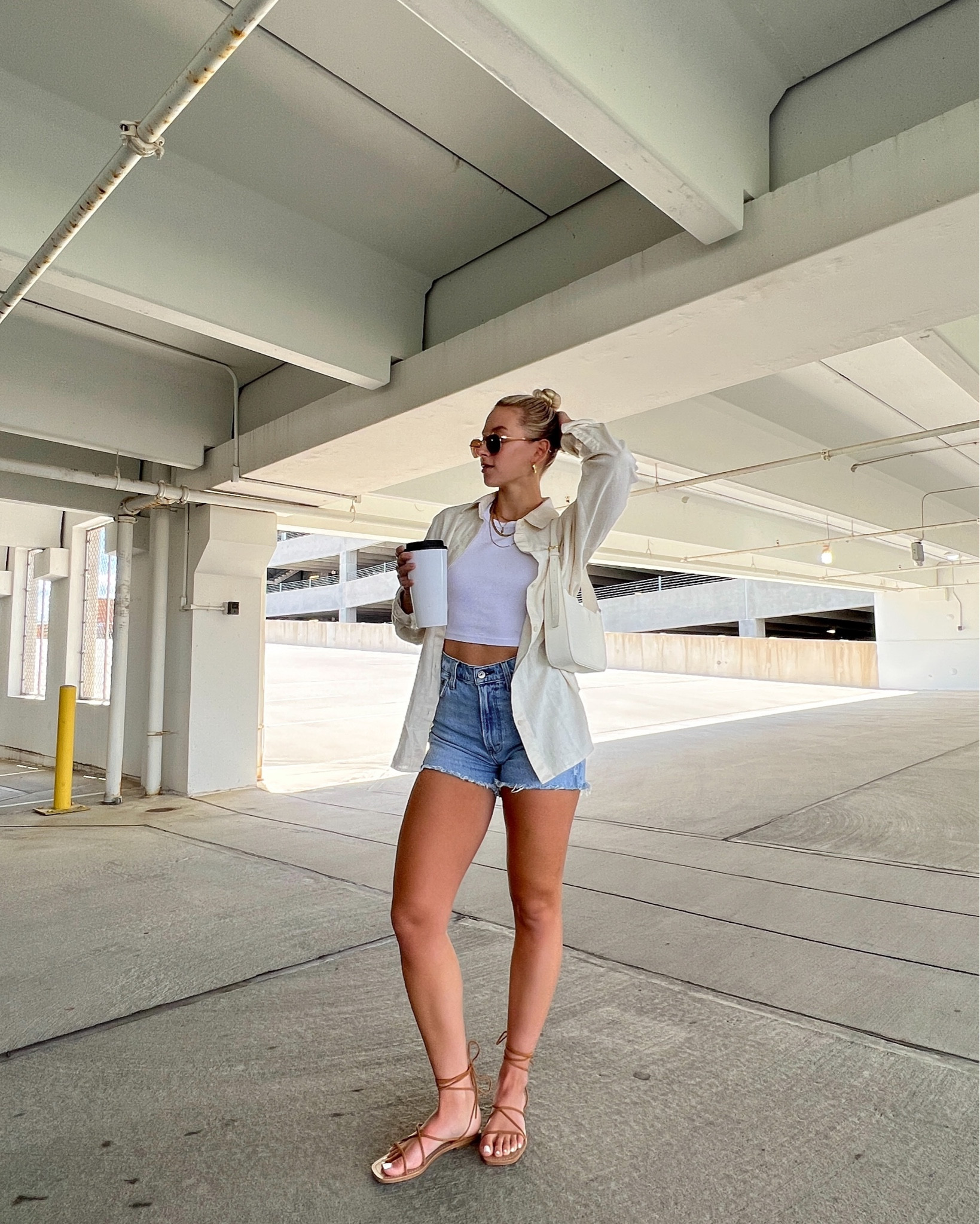 Abercrombie style, abercrombie outfits, jean shorts, abercrombie shorts, denim shorts, linen shirt, oversized linen shirt, summer outfits, vacation style, vacation outfits, summer style, summer fashion, vacation outfits 2023
