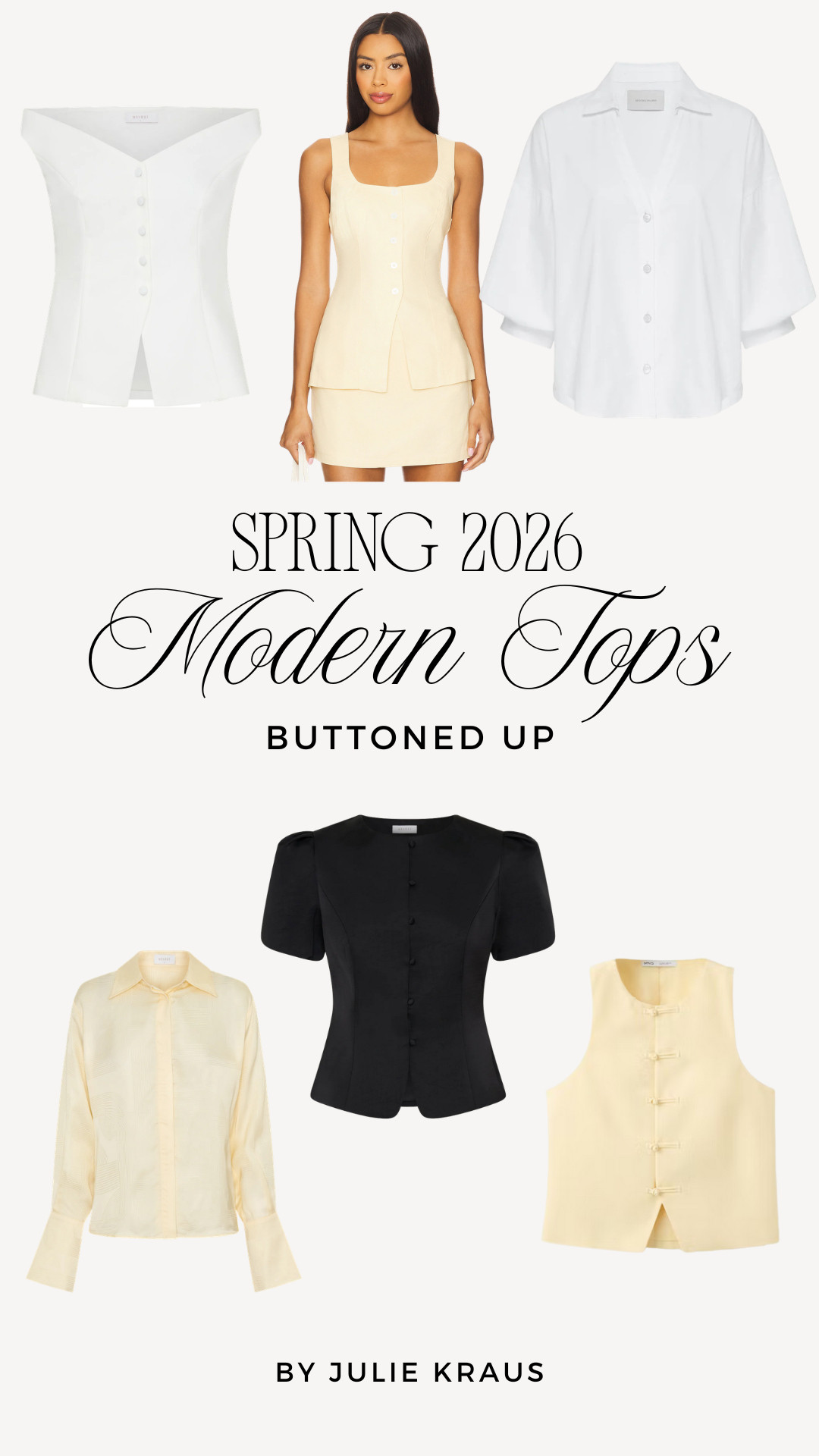 My top picks for tops with buttons this spring. I love how fresh and modern these feel right now. 

Buttoned Up Tops • Spring Going Out Tops • Spring Style 2026 

 #LTKSeasonal #LTKOver40