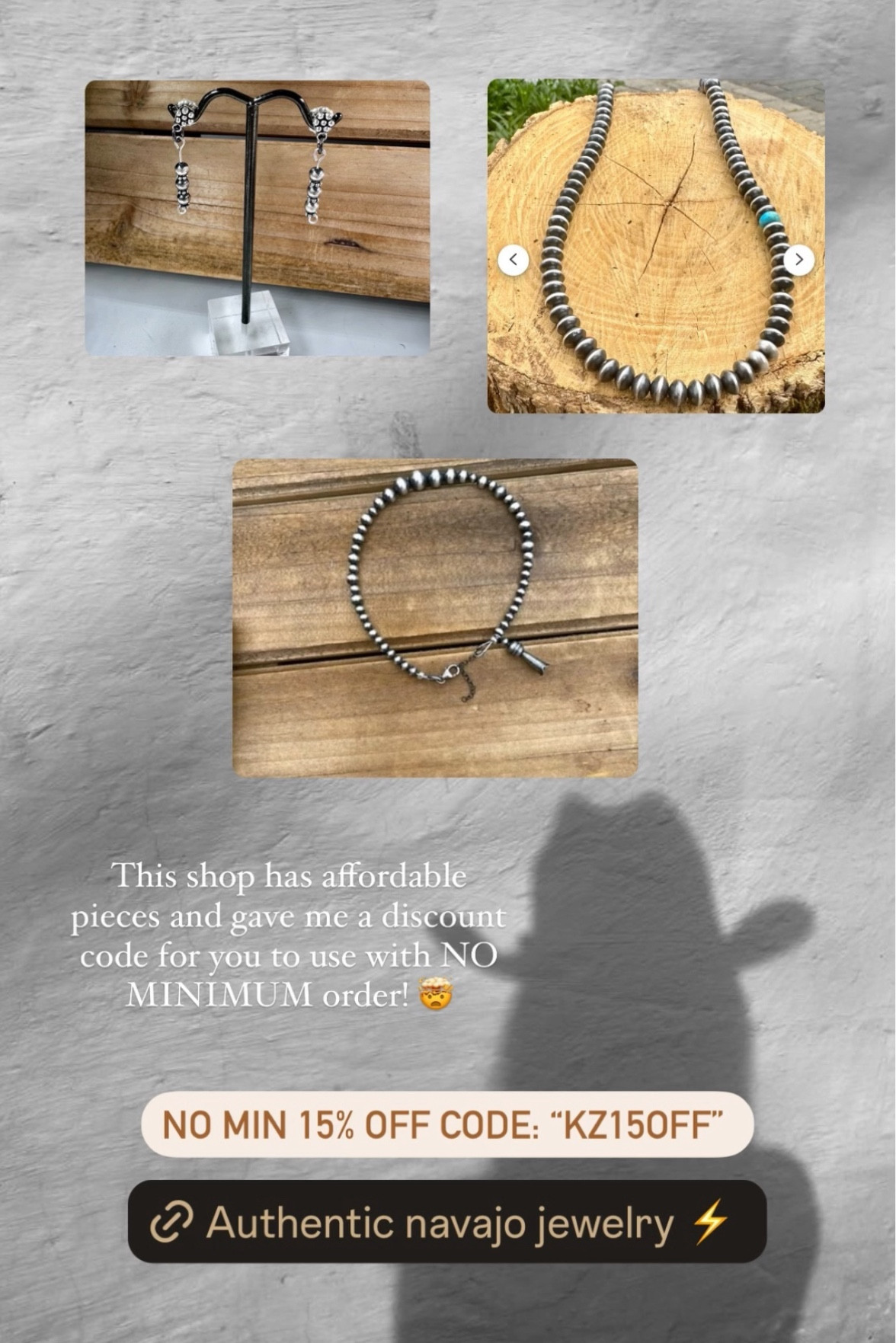 CODE: “KZ15OFF” from this Etsy shop! No min order requirement!

Her prices are beautiful and AFFORDABLE! 🥳 

Accessories, Navajo pearls, sterling silver jewelry, western jewelry, cowgirl jewelry, squash blossom, Native American jewelry, jewelry 

#LTKWedding #LTKU #LTKStyleTip