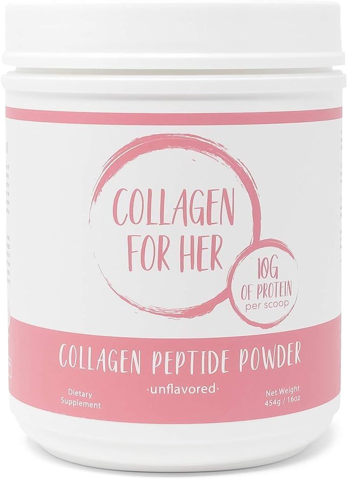 Collagen For Her: Unflavored Collagen Peptide Powder - Grass-Fed, Pasture Raised Hydrolyzed Colla... | Amazon (US)