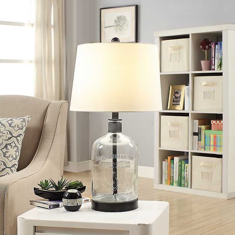 Metal and Glass Jug Table Lamp | Kirkland's Home