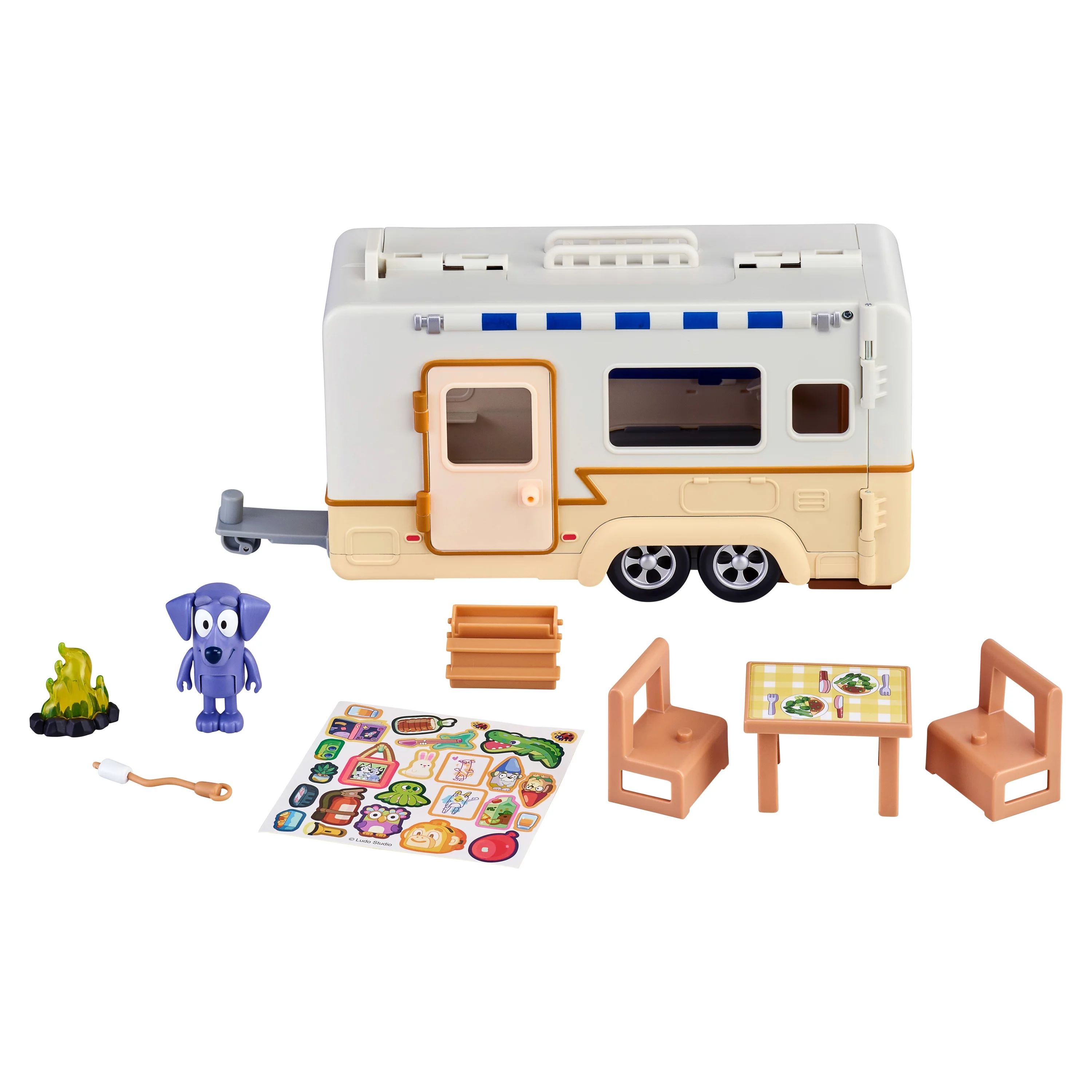 Bluey Campervan Playset with Jean Luc, 8 pc, Preschool, 3+ - Walmart.com | Walmart (US)
